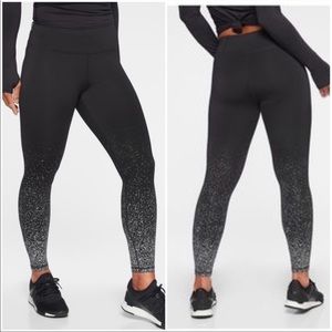 Athleta Contender 7/8 Reflective Splatter Leggings